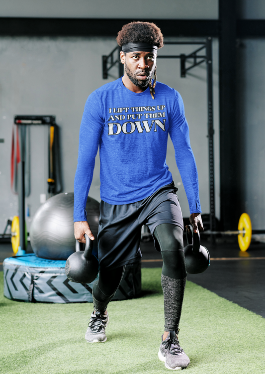 I Lift Things Up (Hooded long-sleeve tee)